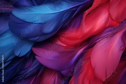 Abstract blue and pink feather texture, perfect for dynamic and artistic visual compositions.