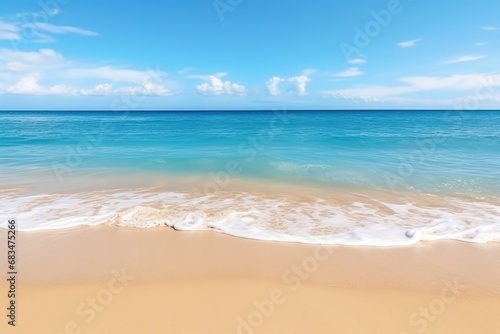 Sandy Beach, Turquoise Sea, And Sky Background Highquality Photo © Anastasiia