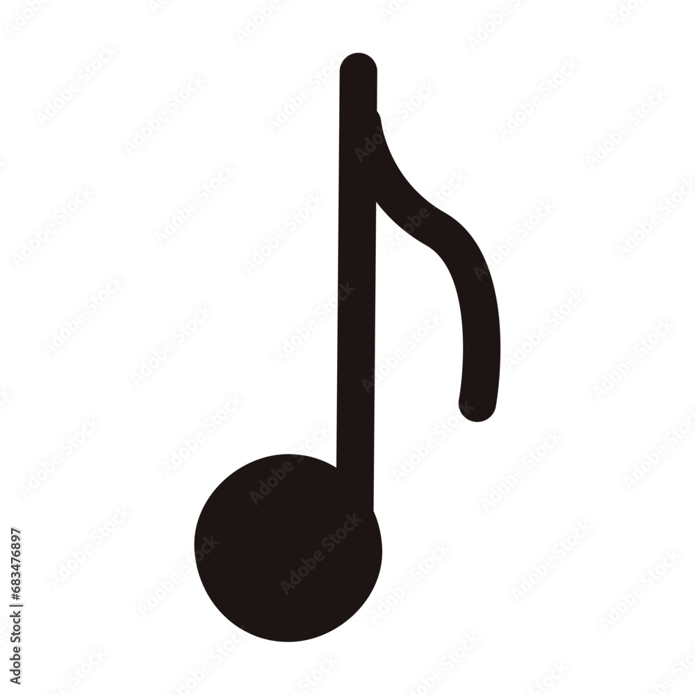 Isolated musical note icon Vector Isolated musical note icon Vector