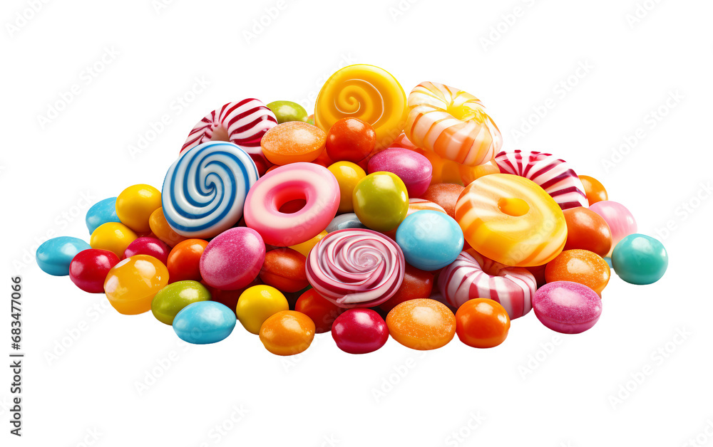 Candy over Clear Background