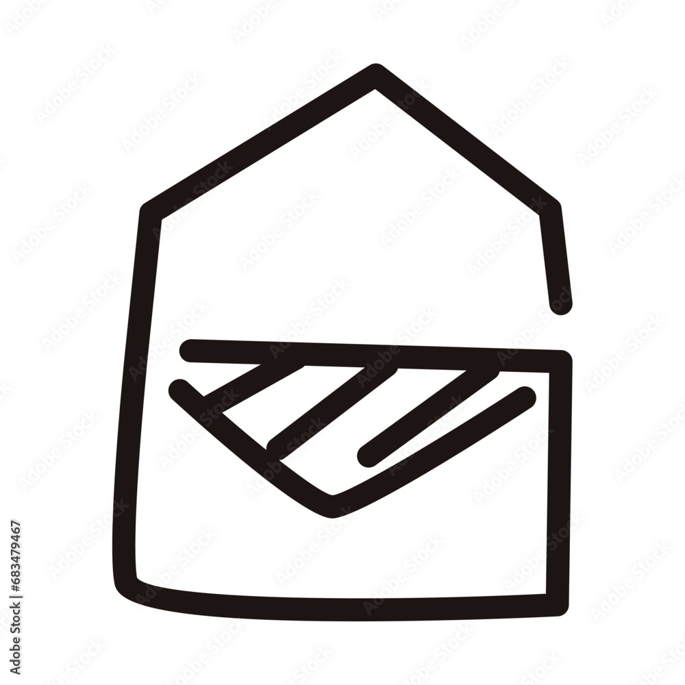 Isolated message letter sketch icon Vector Isolated message letter sketch icon Vector