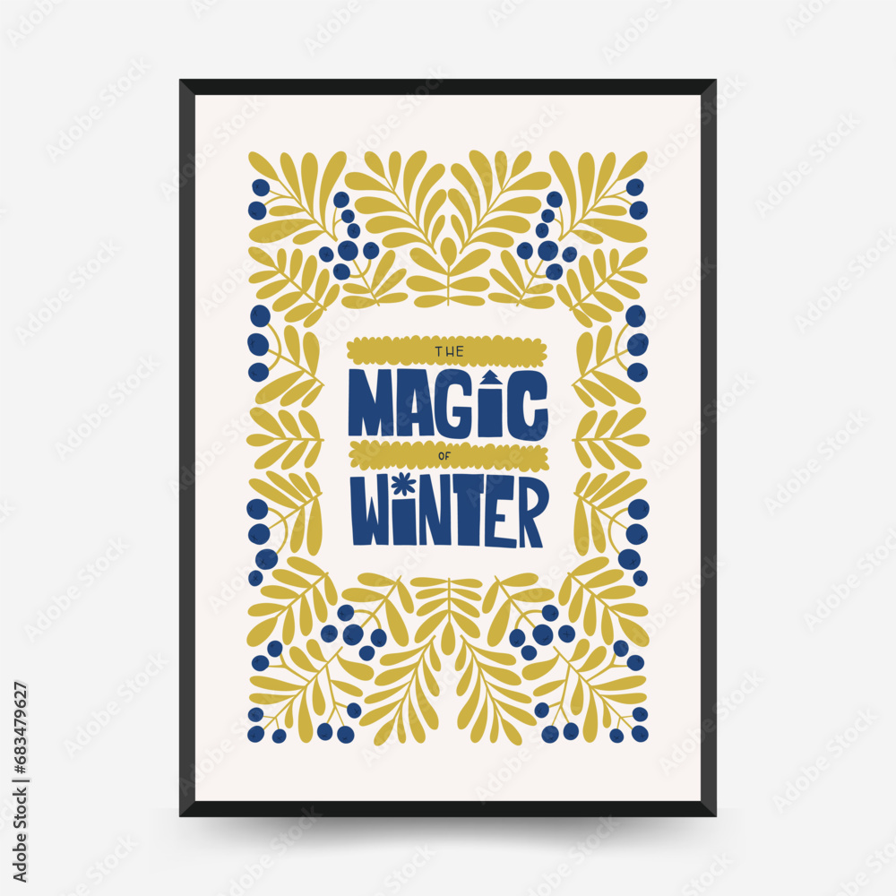 Merry Christmas and Happy New Year vertical flyer or poster template. Modern trendy Matisse minimal style. Hand drawn design for wallpaper, wall decor, print, postcard, cover, template, banner. Merry Christmas and Happy New Year vertical flyer or poster template. Modern trendy Matisse minimal style. Hand drawn design for wallpaper, wall decor, print, postcard, cover, template, banner.