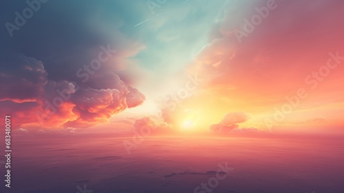  the sun is setting over the horizon of a large body of water in the middle of a vast expanse of water.