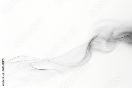 A Serene Mist Drifting Through a Blank Canvas of White Space