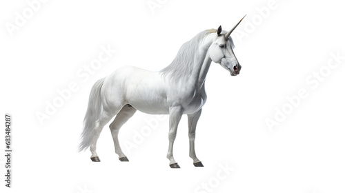 White unicorn. Isolated on Transparent background. ©  Mohammad Xte