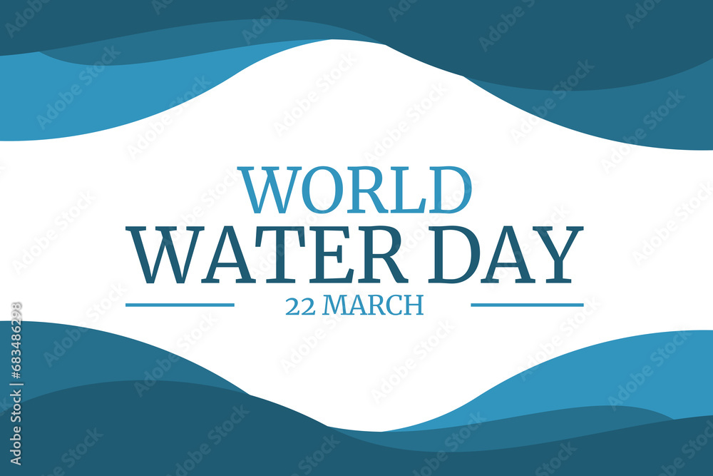 World Water Day Wallpaper with traditional border design on the white background
