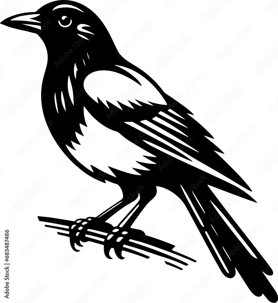 Obraz premium Magpie icon 2