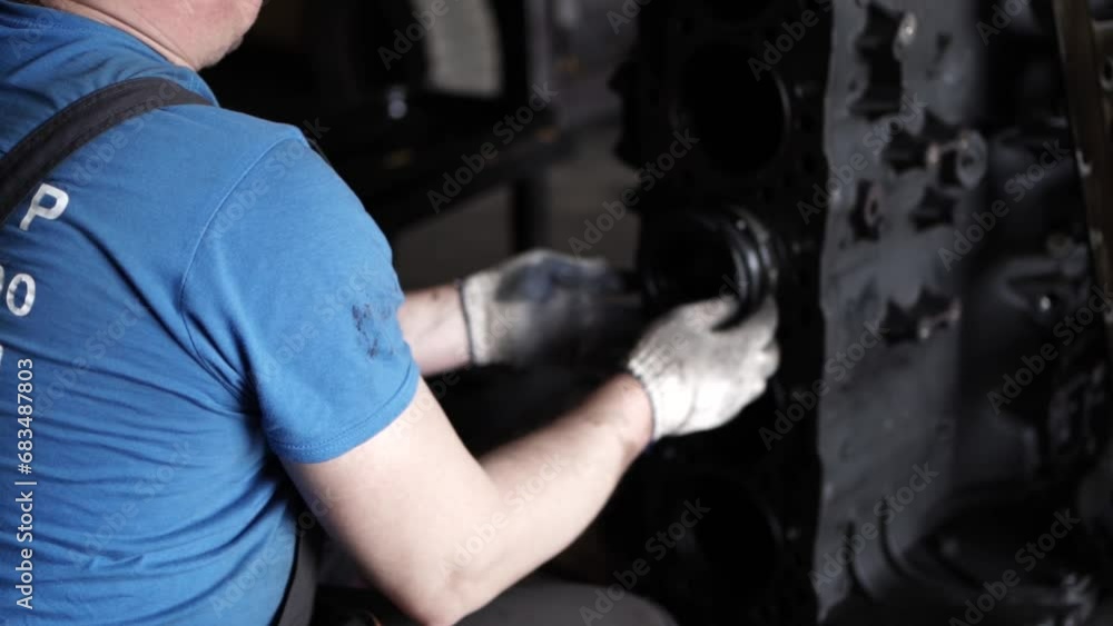 Diesel Engine Overhaul and Rebuild. Repair of the tractor engine Diesel Engine Overhaul and Rebuild. Repair of the tractor engine