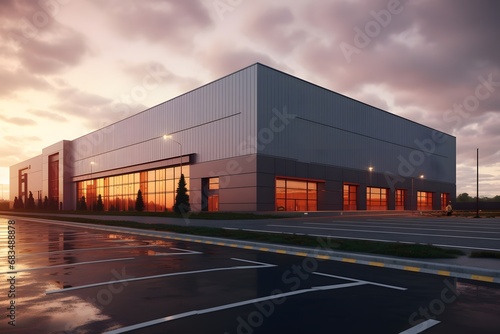 a big modern goods inventory storage shipping delivery logistics warehouse