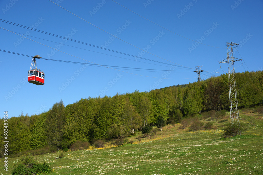 Uludag, located in Bursa, is one of the most important mountains of Turkey. Tourists have a fun tour with the cable car. Uludag, located in Bursa, is one of the most important mountains of Turkey. Tourists have a fun tour with the cable car.