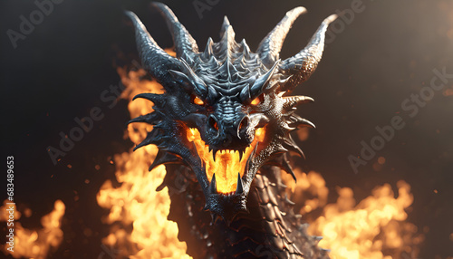 dragon on fire