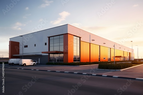 a big modern goods inventory storage shipping delivery logistics warehouse