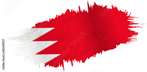 Brushstroke flag of Bahrain photo