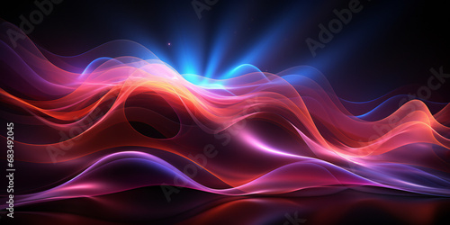 Big Neon Wave Background © Ekaterina