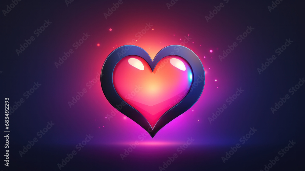 A heart glowing against a dramatic neon light, part of the visual experience of a Valentine's Day music playlist. A heart glowing against a dramatic neon light, part of the visual experience of a Valentine's Day music playlist.