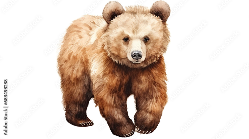 Watercolor bear. Isolated on Transparent background. Watercolor bear. Isolated on Transparent background.