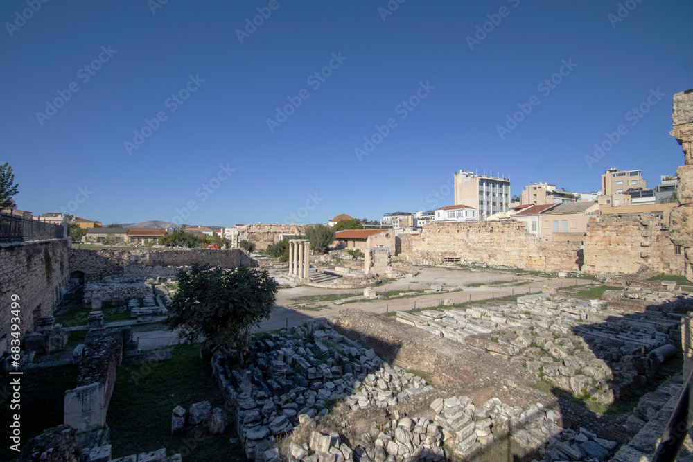 Hadrian's Library in the centre of Athens, Greece