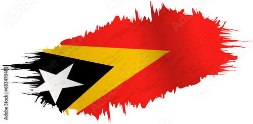 Brushstroke flag of East Timor photo