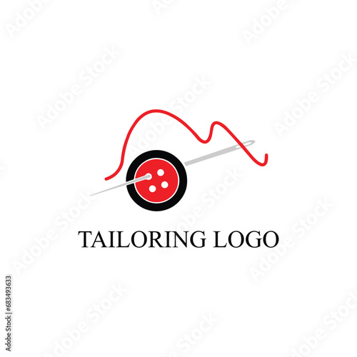 boutique tailoring logo design vector format