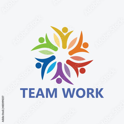 teamwork charity logo design vector format