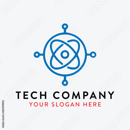 tech store company logo design vector