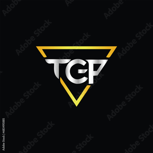 letters tgp text logo design vector
