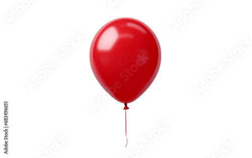 Red Balloon on See-Through Background