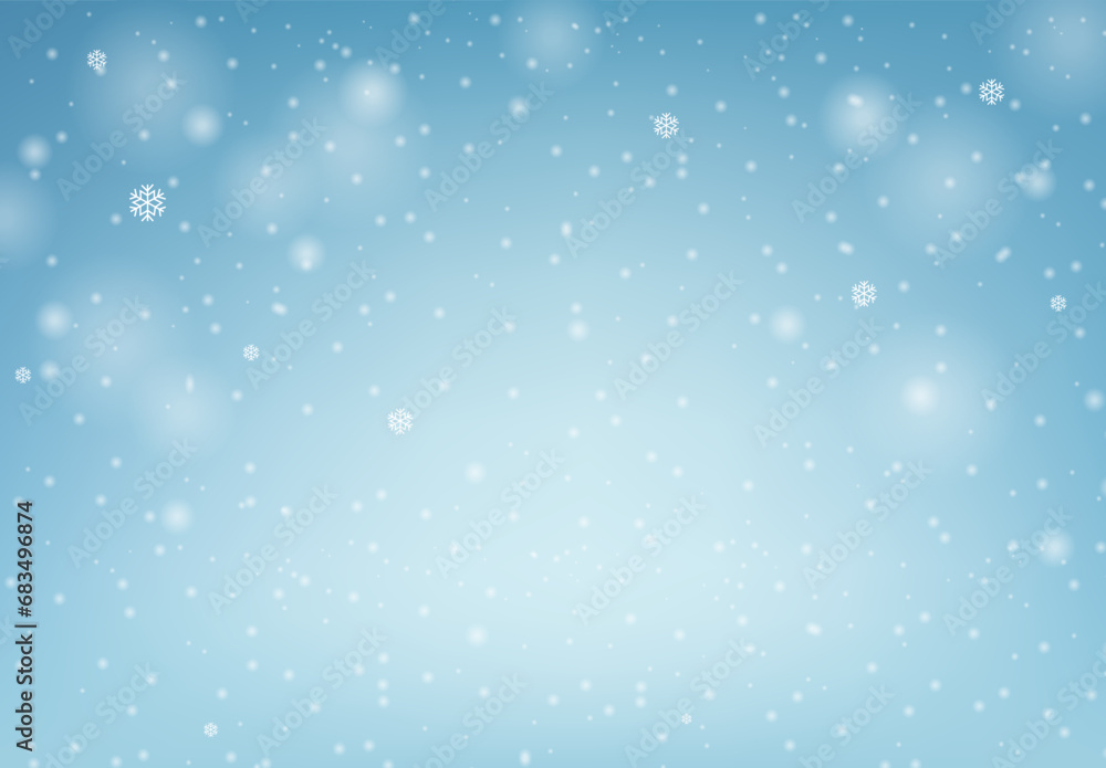 Winter Christmas Banner And White Podium And Snowflake