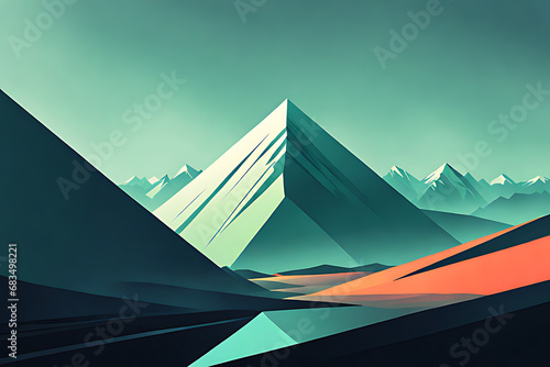 background with mountains minimalist