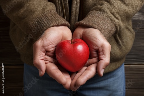 Concept of charity and love international cardiology day   donate and extend a helping hand