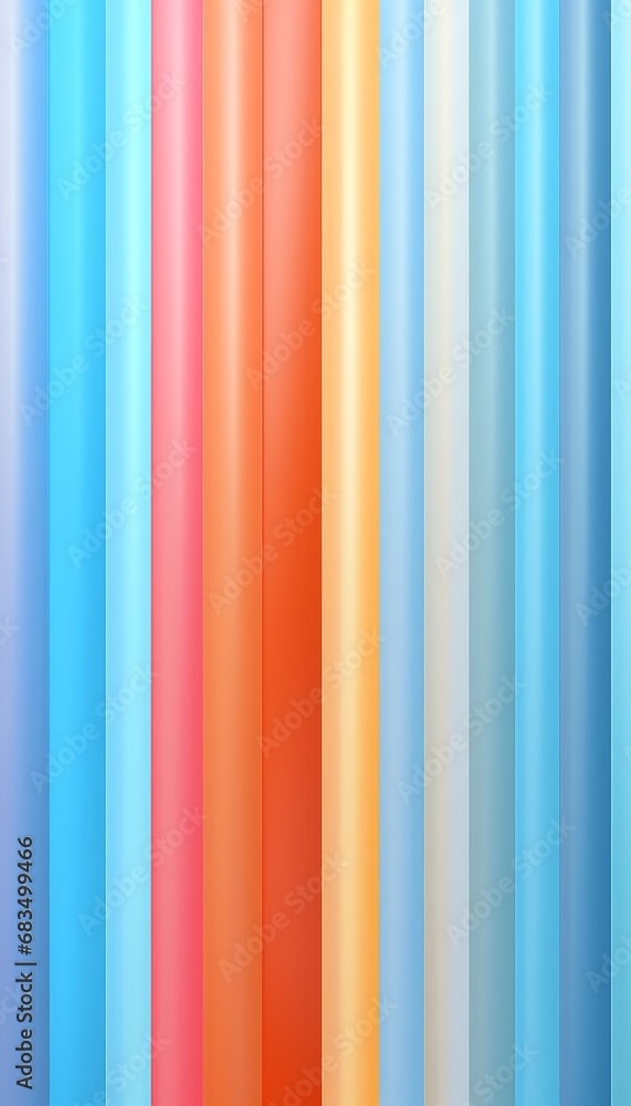 Fototapeta premium Abstract winter landscape with vibrant pastel colored lines and patterns in a mesmerizing display