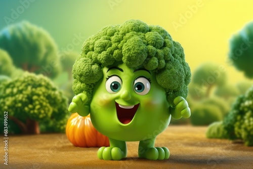 Adorable & Cute Broccoli Playful Vegetable Character Toy Brings Happiness