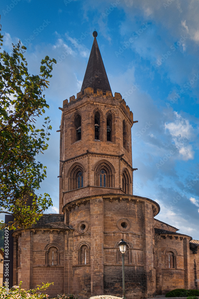 Obraz premium Sangüesa is a Spanish city and municipality in the Foral Community of Navarra, head of the homonymous merindad, which is located in Eastern Middle Navarra.
