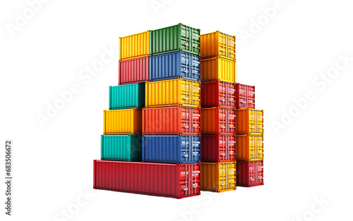 Stock Container on Transparent Background