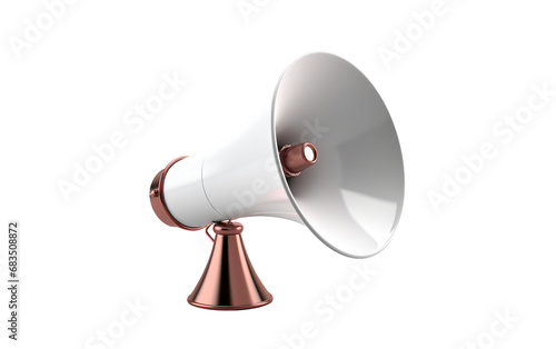 White Megaphone on a Transparent Background © PNG 