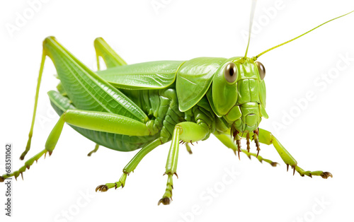 Katydid on a Background Without Obstructions © PNG 