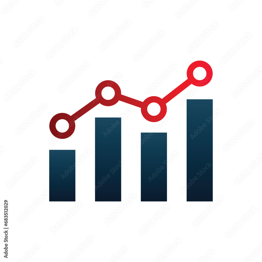 business chart of growth stock graph icons financial rise up increase profit red line dot graph business chart of growth stock graph icons financial rise up increase profit red line dot graph