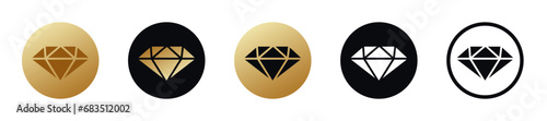 Vip user diamond icon. Premium member pass. Exclusive user card tag.