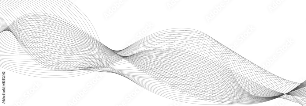 Modern Vector Background with Black Wavy Lines. Modern Vector Background with Black Wavy Lines.