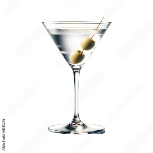 martini glass with olives