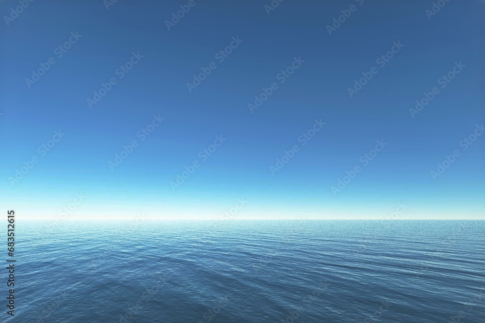 Endless sea or blue ocean illustration Endless sea or blue ocean illustration