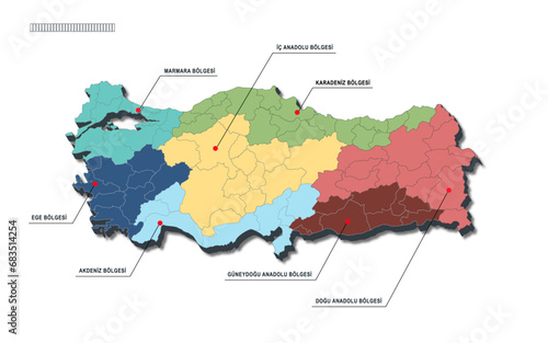 Türkiye'nin coğrafi bölgeleri harita