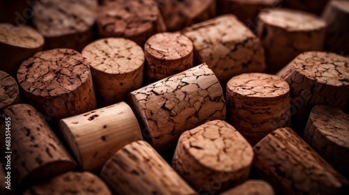brown textured cork - close up