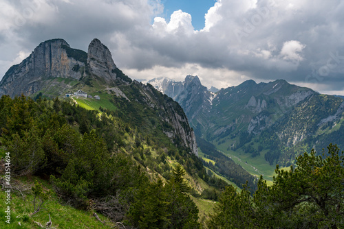 Fantastic hike in the Alpstein mountains in Appenzellerland Switzerland