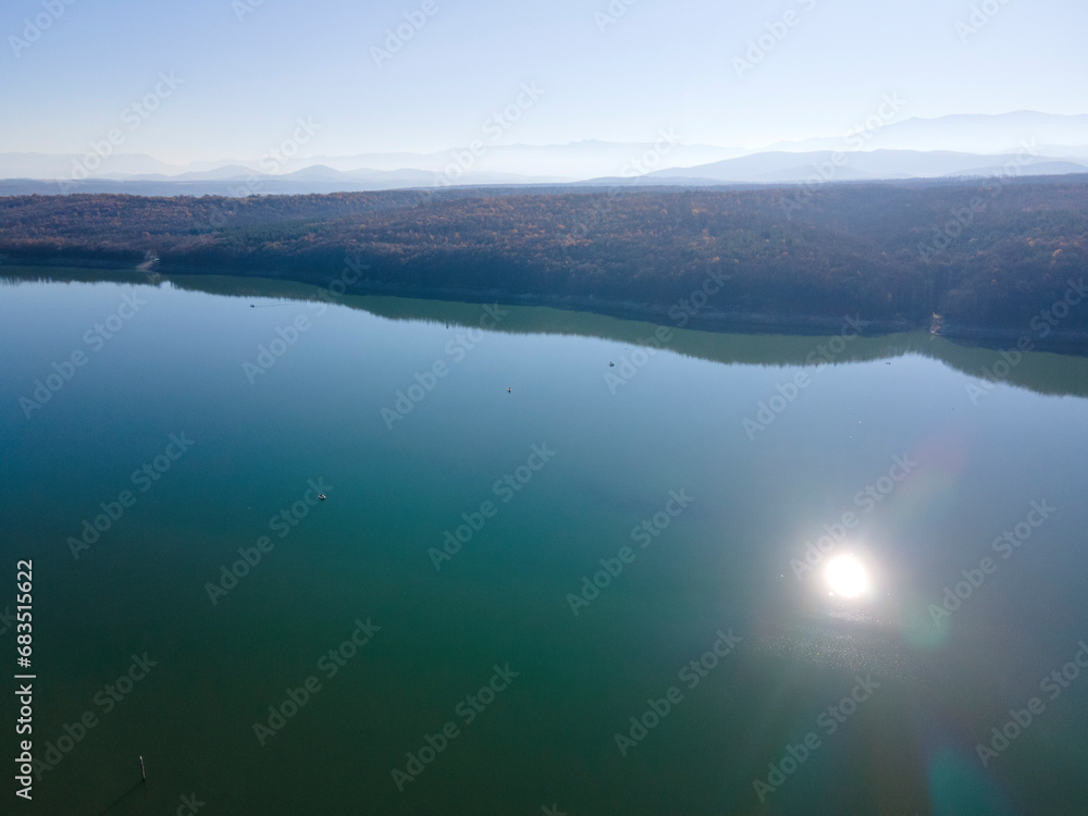 Aerial view of Ogosta Reservoir, Bulgaria Aerial view of Ogosta Reservoir, Bulgaria