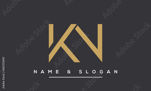 KN or NK Letters Logo Monogram