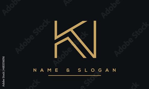 KN or NK Letters Logo Monogram