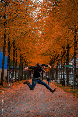 A man in a colorful park in germany