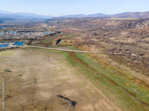 Aerial view of Ogosta Reservoir, Bulgaria