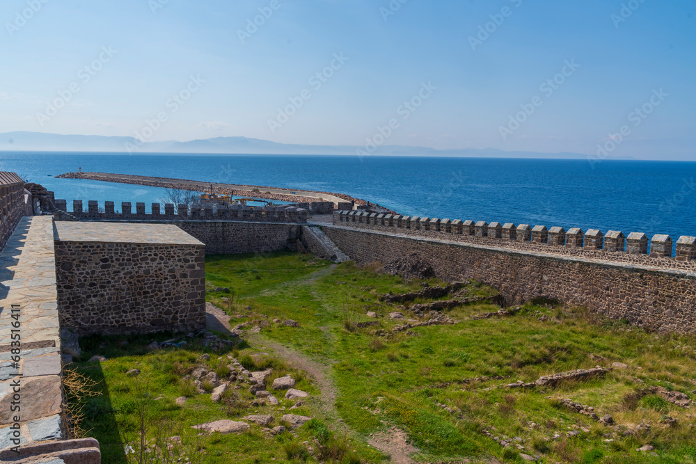 Canakkale Babakale walls made of stone around the walls Canakkale Babakale walls made of stone around the walls